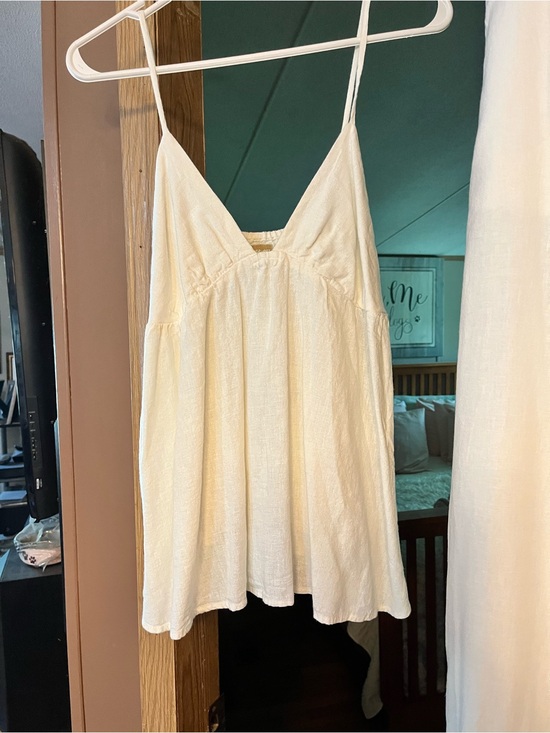 Free People Pants - Free People - Cream Spaghetti Strap Cami Top and wide leg linen pant set